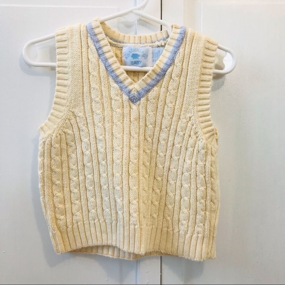 3/$25 HARTSTRINGS BABY Yellow Knit V-Neck Vest Size 24 Months